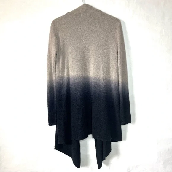 Barefoot Dreams Cozychic Lite Calypso Wrap Ombre Cardigan SZ S / M Grey Black - Picture 3 of 10